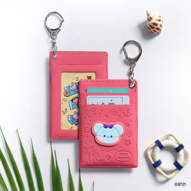 BT21 LEATHER PATCH CARD HOLDER [VACANCE]