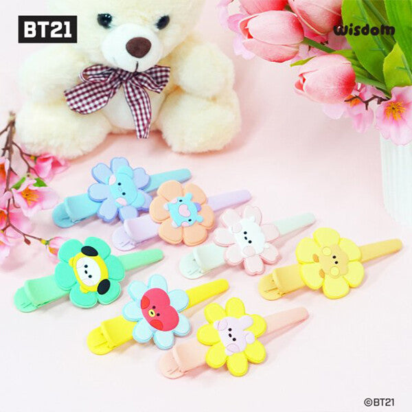 BT21 MININI BIG HAIR CLIP_HAPPY FLOWER