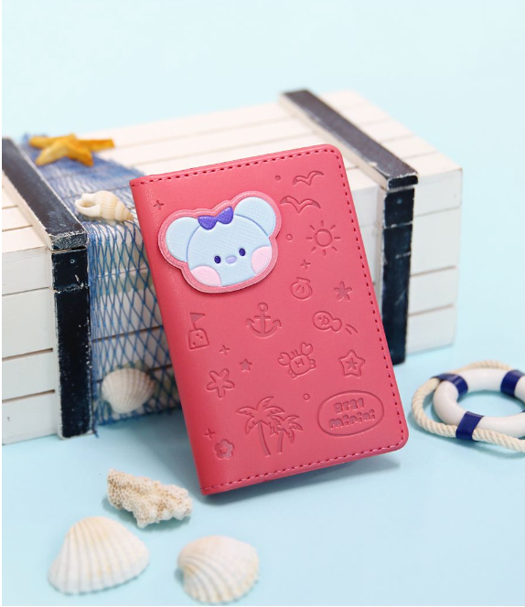 BT21 LEATHER PATCH CARD CASE [VACANCE]