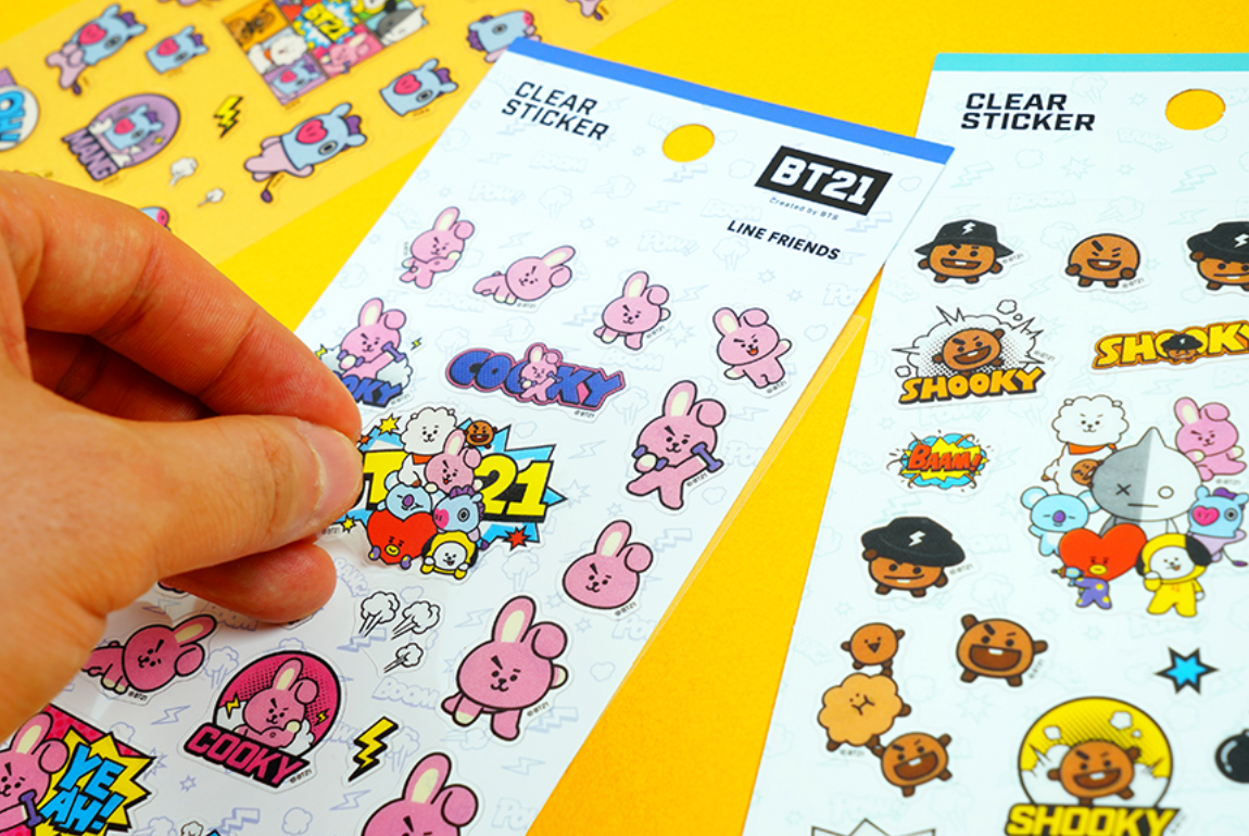 BT21 CLEAR STICKER (PART2)