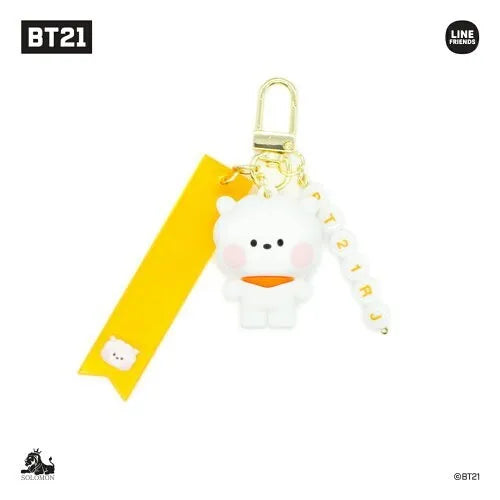 BT21 MININI FIGURE KEY RING WITH ALPHABET STICKER