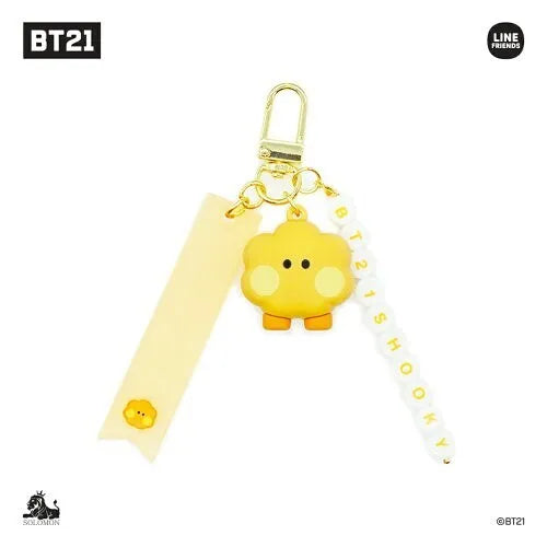 BT21 MININI FIGURE KEY RING WITH ALPHABET STICKER