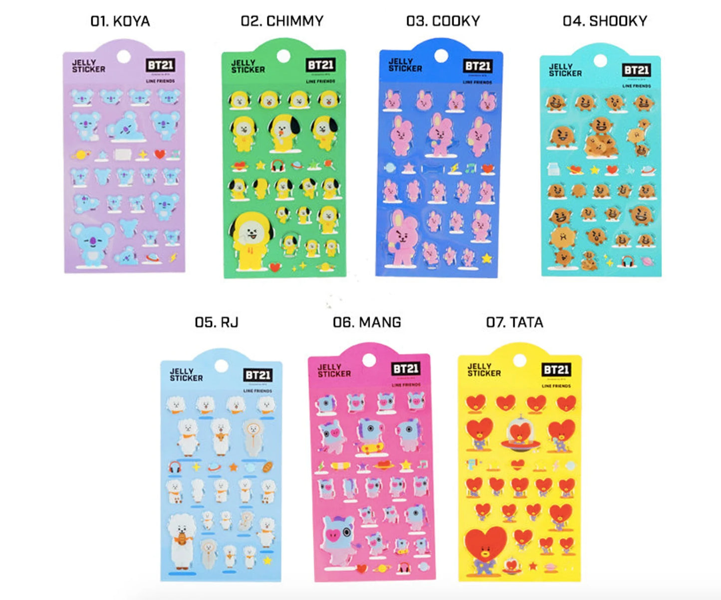 BT21 JELLY STICKER (PART2)