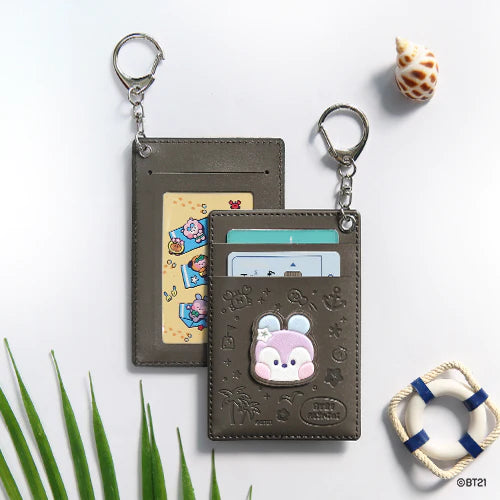 BT21 LEATHER PATCH CARD HOLDER [VACANCE]