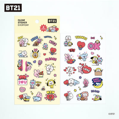 BT21 CLEAR STICKER [EVERYDAY]_2sheets