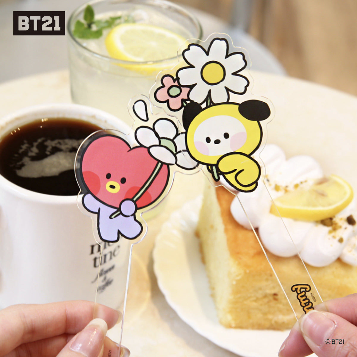 BT21 MININI ACRYLIC PHOTO PROP STAND_HAPPY FLOWER