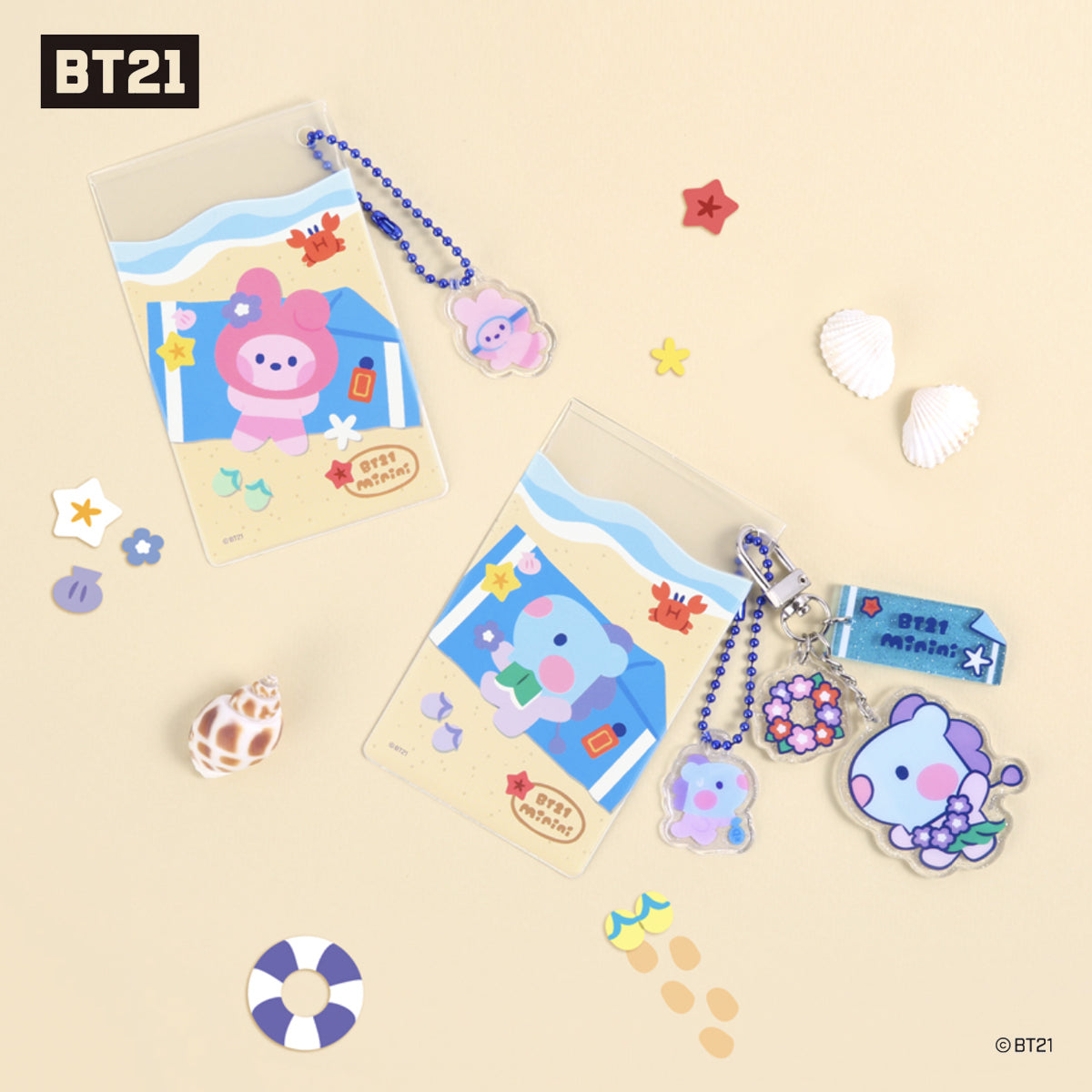 BT21 Minini Clear Card Pocket [Summer Sky]