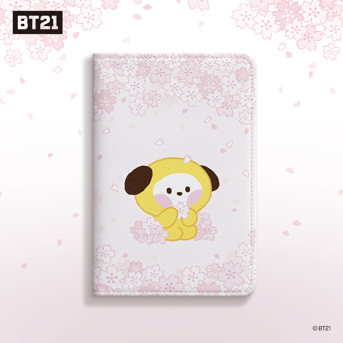 BT21 Minini Cherry Blossom Passport Case