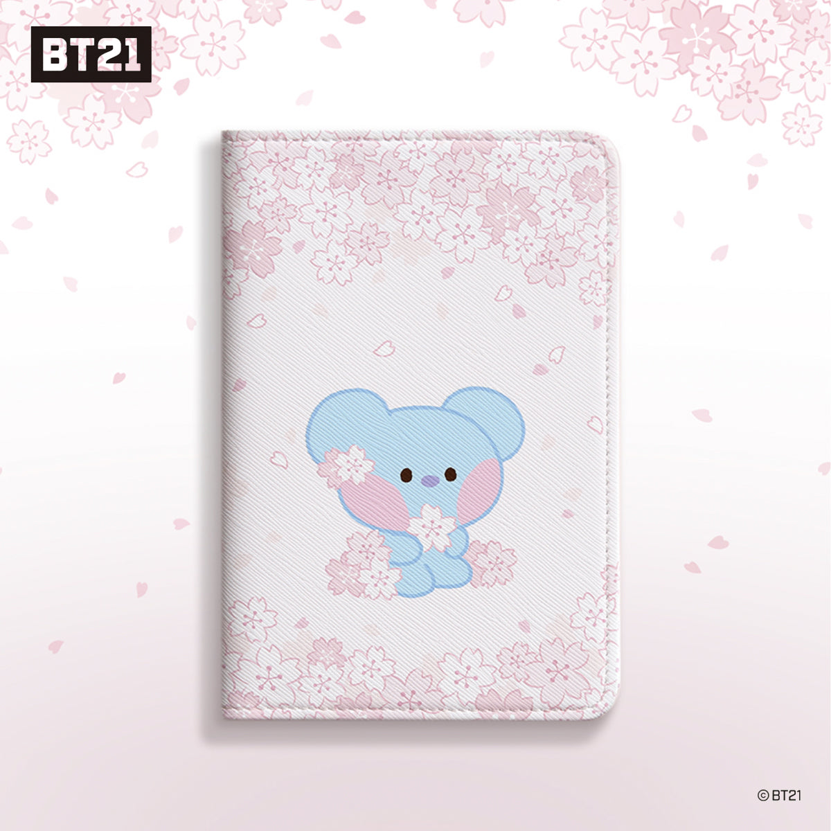 BT21 Minini Cherry Blossom Passport Case