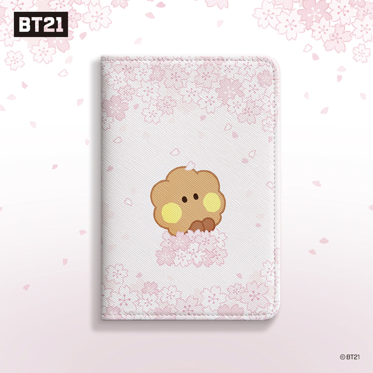 BT21 Minini Cherry Blossom Passport Case