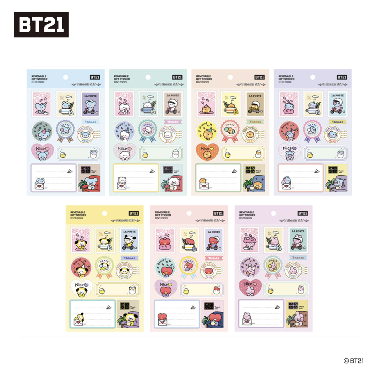 BT21 Minini Removable Gift Sticker