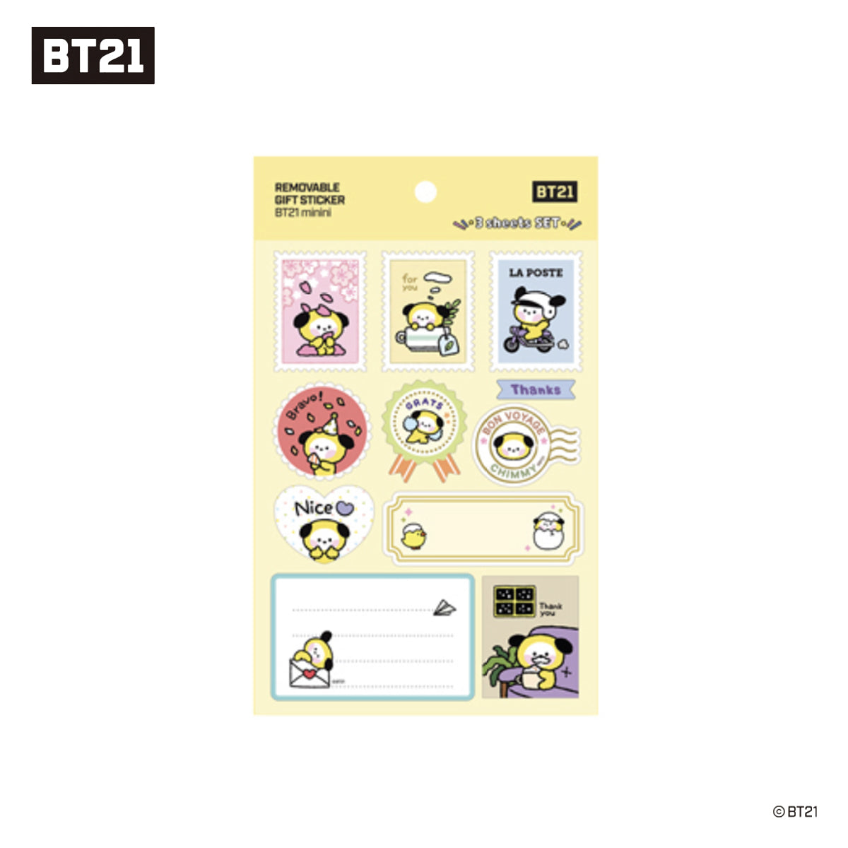 BT21 Minini Removable Gift Sticker