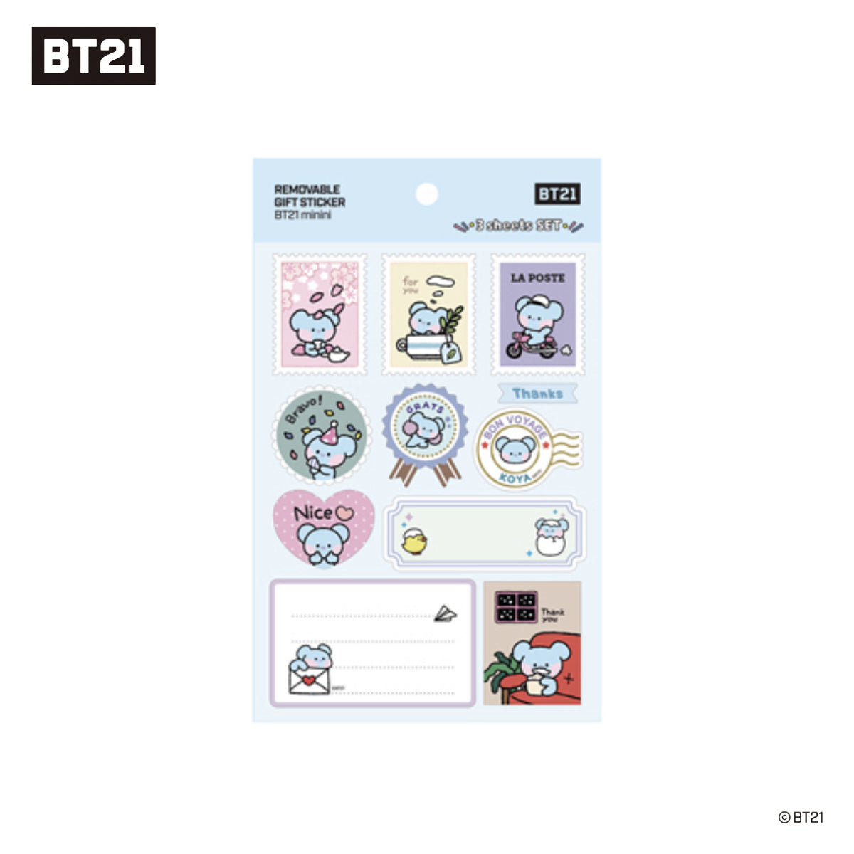 BT21 Minini Removable Gift Sticker