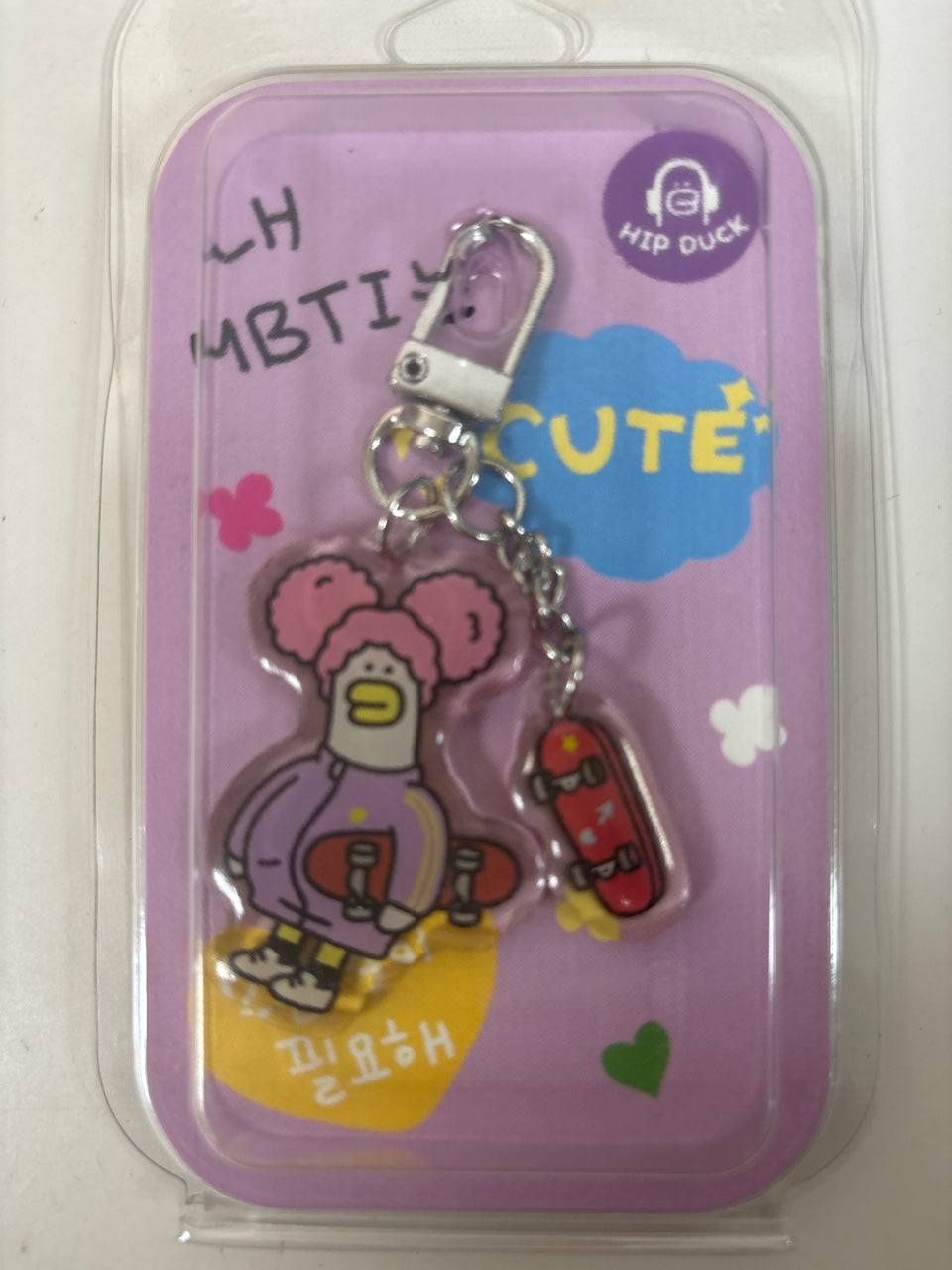 Hip Duck Acrylic Keyring