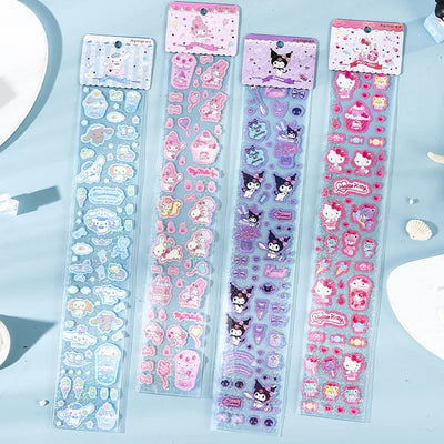 Sanrio Long Transparent Stickers (Mymelody Kuromi Cinnamoroll Deco Stickers birthday gift)