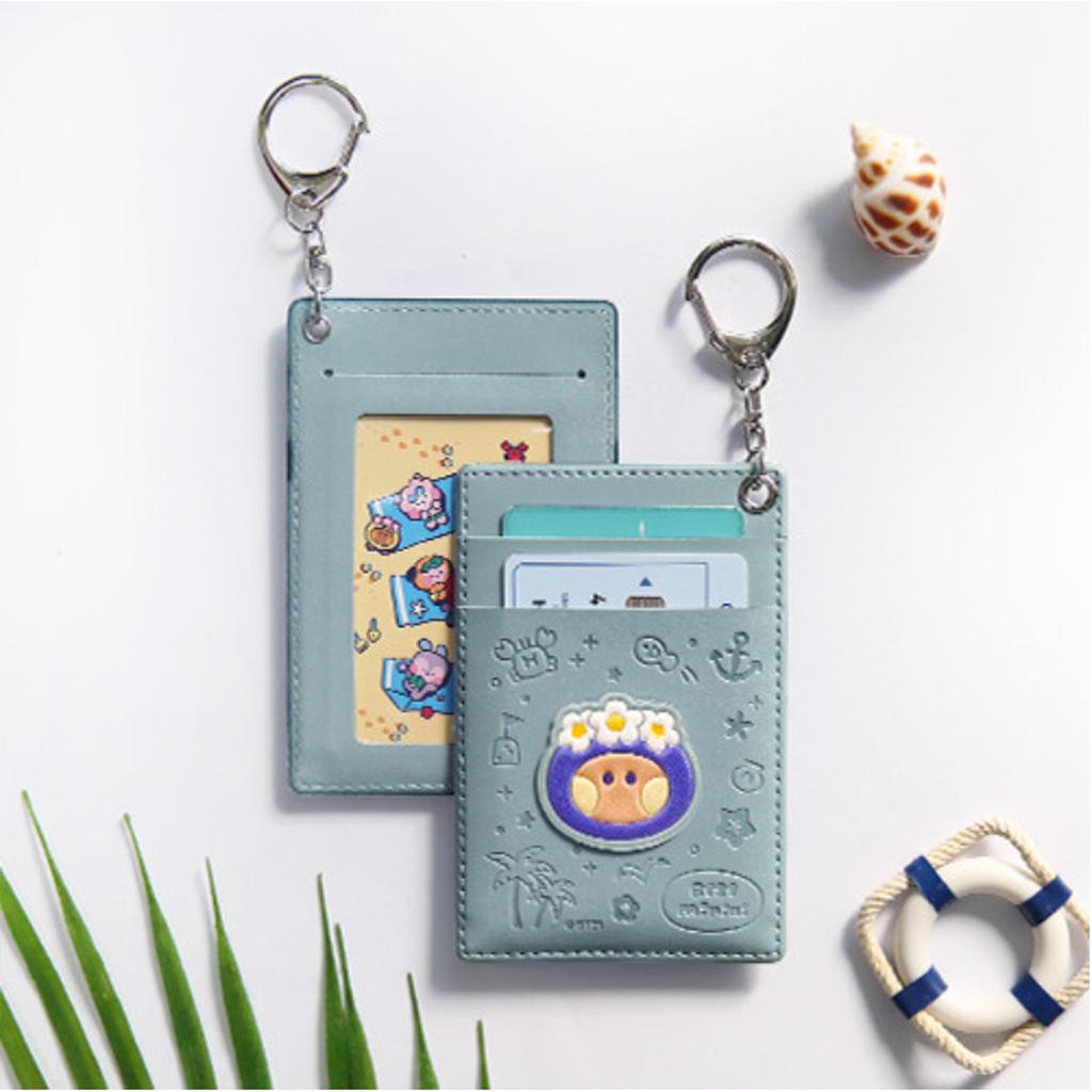 BT21 LEATHER PATCH CARD HOLDER [VACANCE]