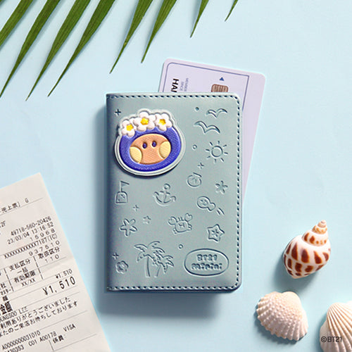 BT21 LEATHER PATCH CARD CASE [VACANCE]