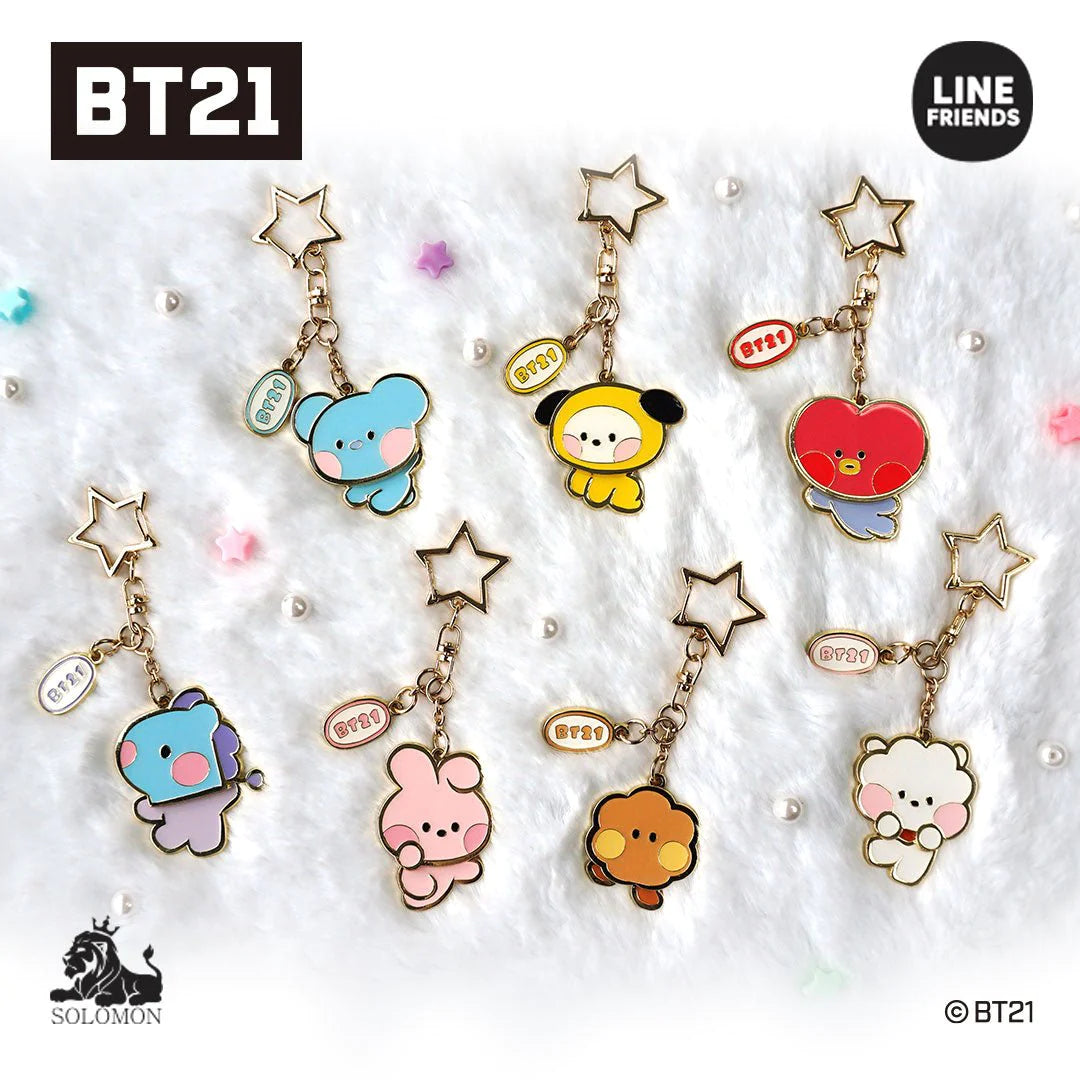 BT21 MININI METAL SWAYING KEY RING