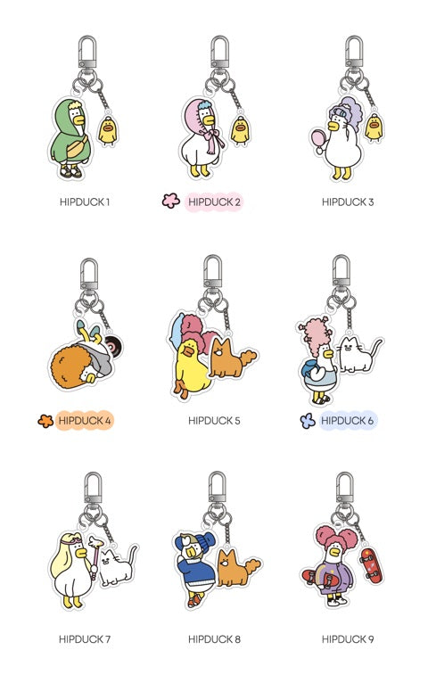 Hip Duck Acrylic Keyring