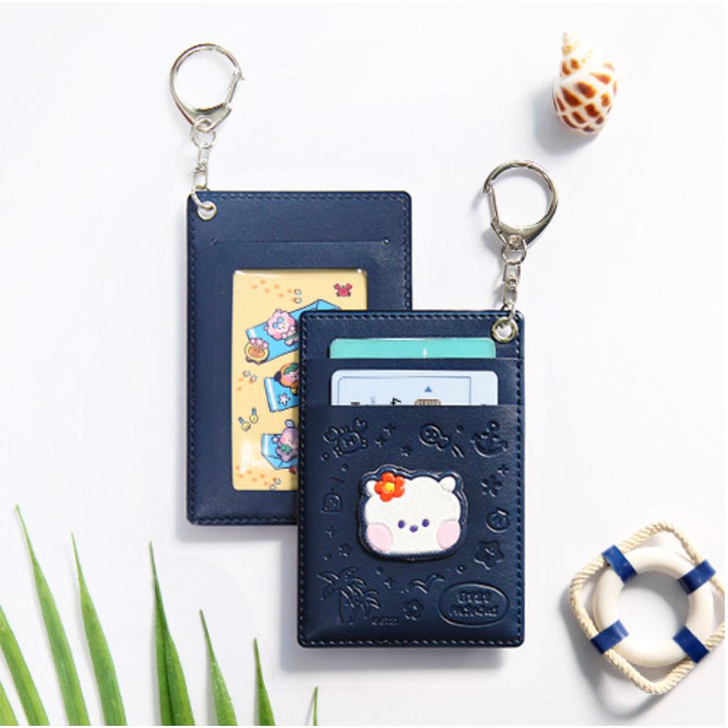 BT21 LEATHER PATCH CARD HOLDER [VACANCE]