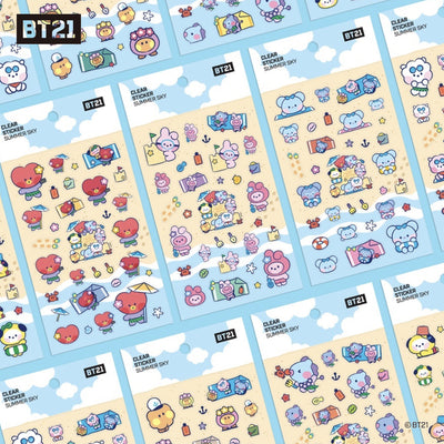 BT21 Minini Clear Sticker-Summer Sky