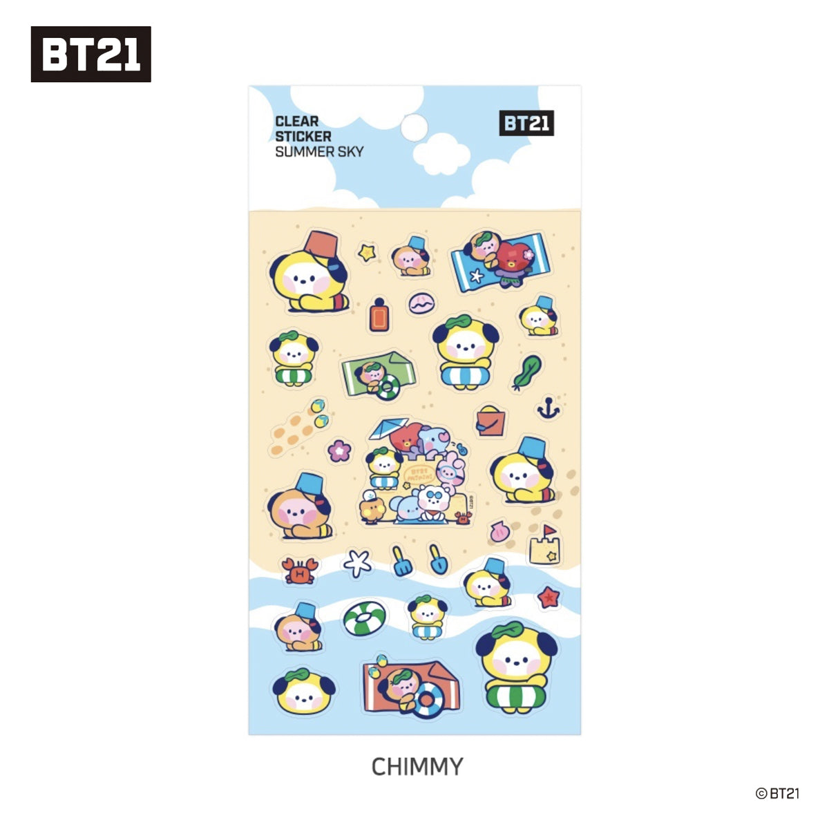 BT21 Minini Clear Sticker-Summer Sky