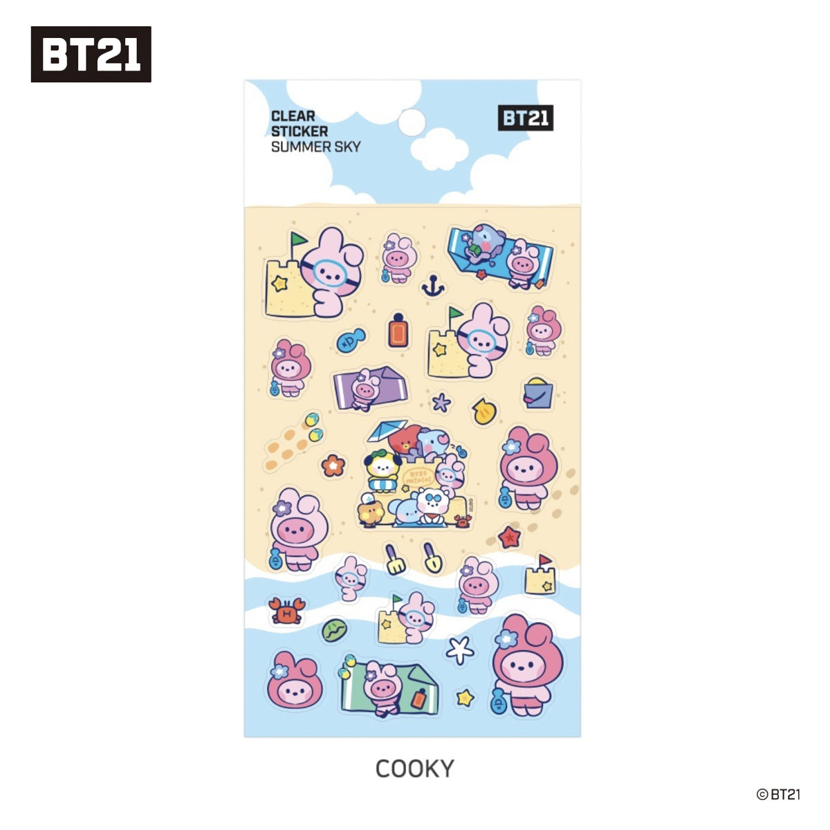 BT21 Minini Clear Sticker-Summer Sky