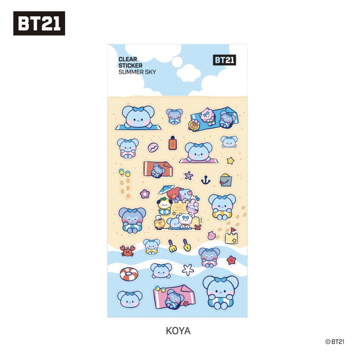 BT21 Minini Clear Sticker-Summer Sky