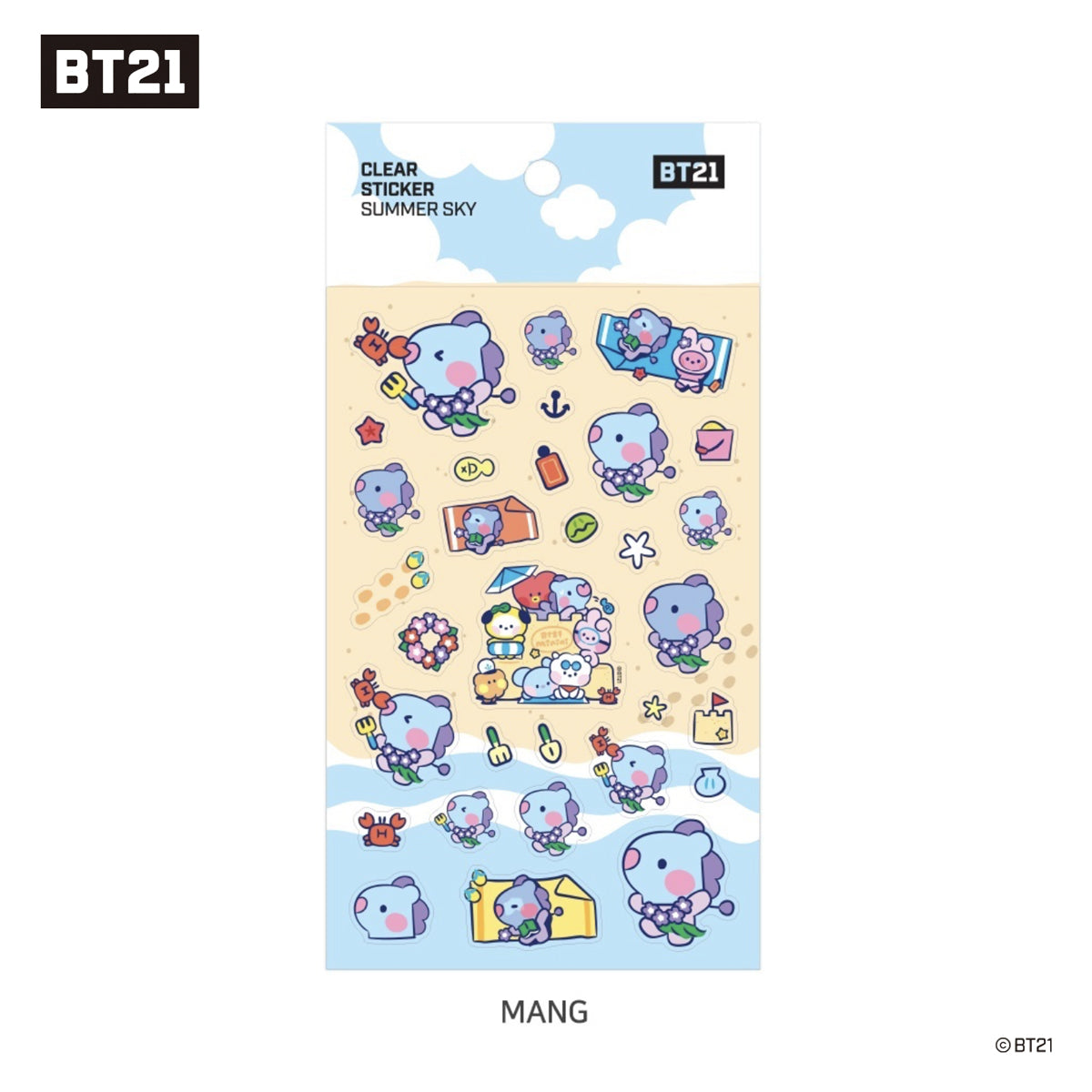 BT21 Minini Clear Sticker-Summer Sky