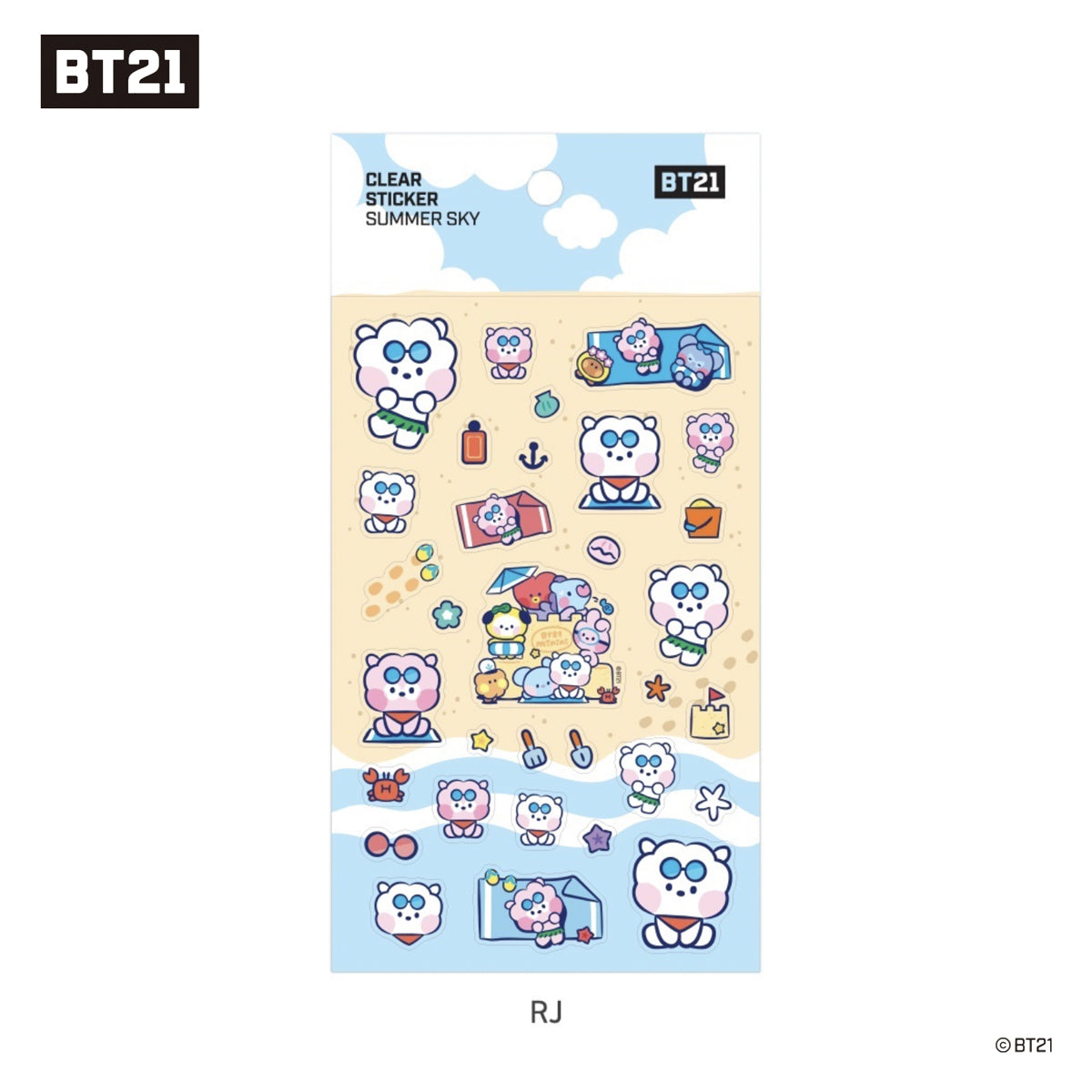 BT21 Minini Clear Sticker-Summer Sky