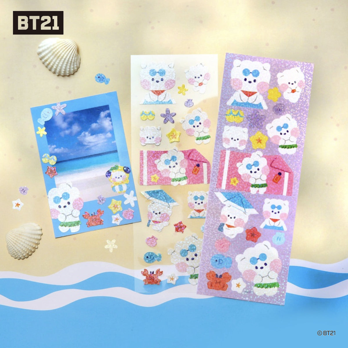 BT21 Hologram Sticker-Summer Sky