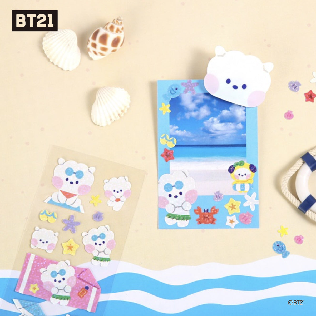 BT21 Hologram Sticker-Summer Sky