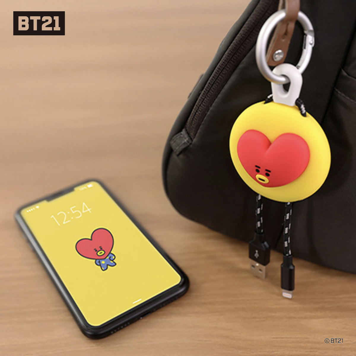 BT21 Minini Keyring Cable for iPhone