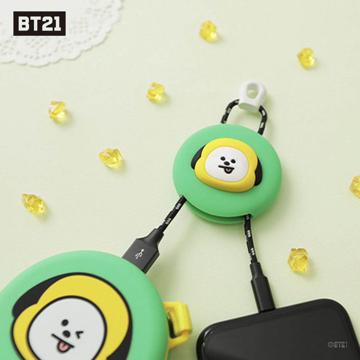 BT21 Minini Keyring Cable for iPhone