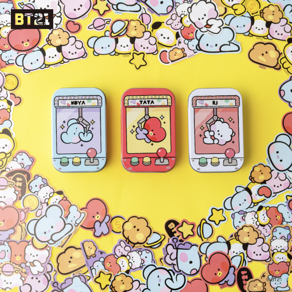 BT21 MININI TIN CASE + STICKER SET