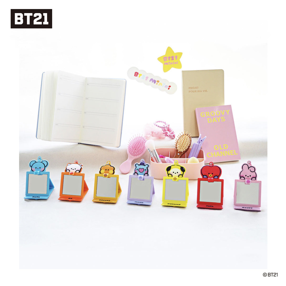 BT21 Minini Mirror Key Ring