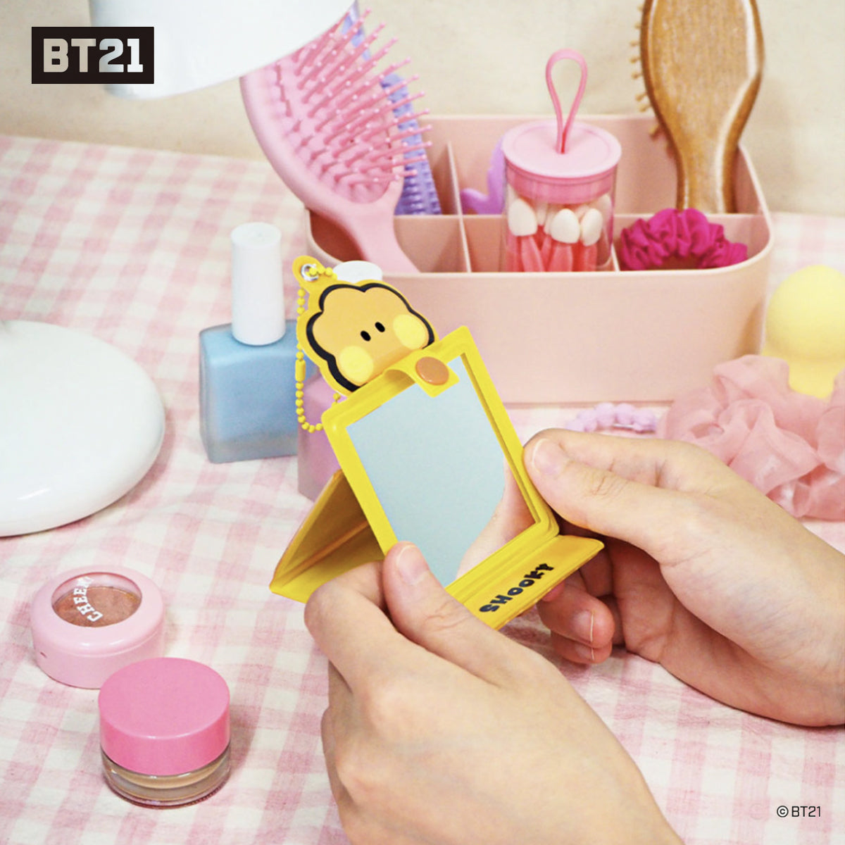 BT21 Minini Mirror Key Ring