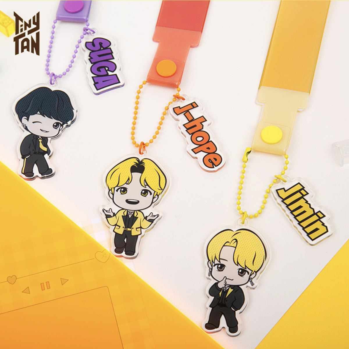 BTS TinyTAN Butter Acrylic Strap Key Ring