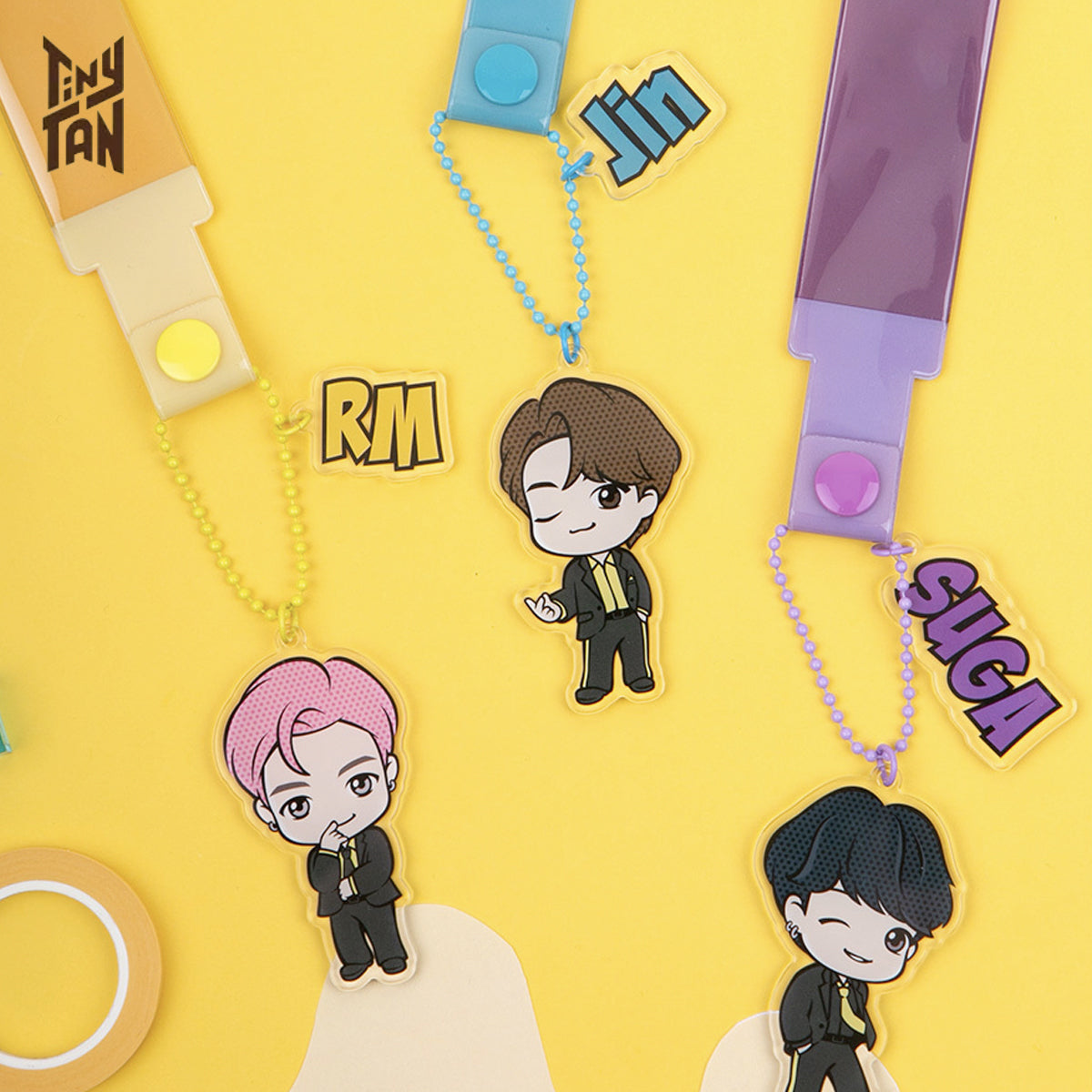 BTS TinyTAN Butter Acrylic Strap Key Ring