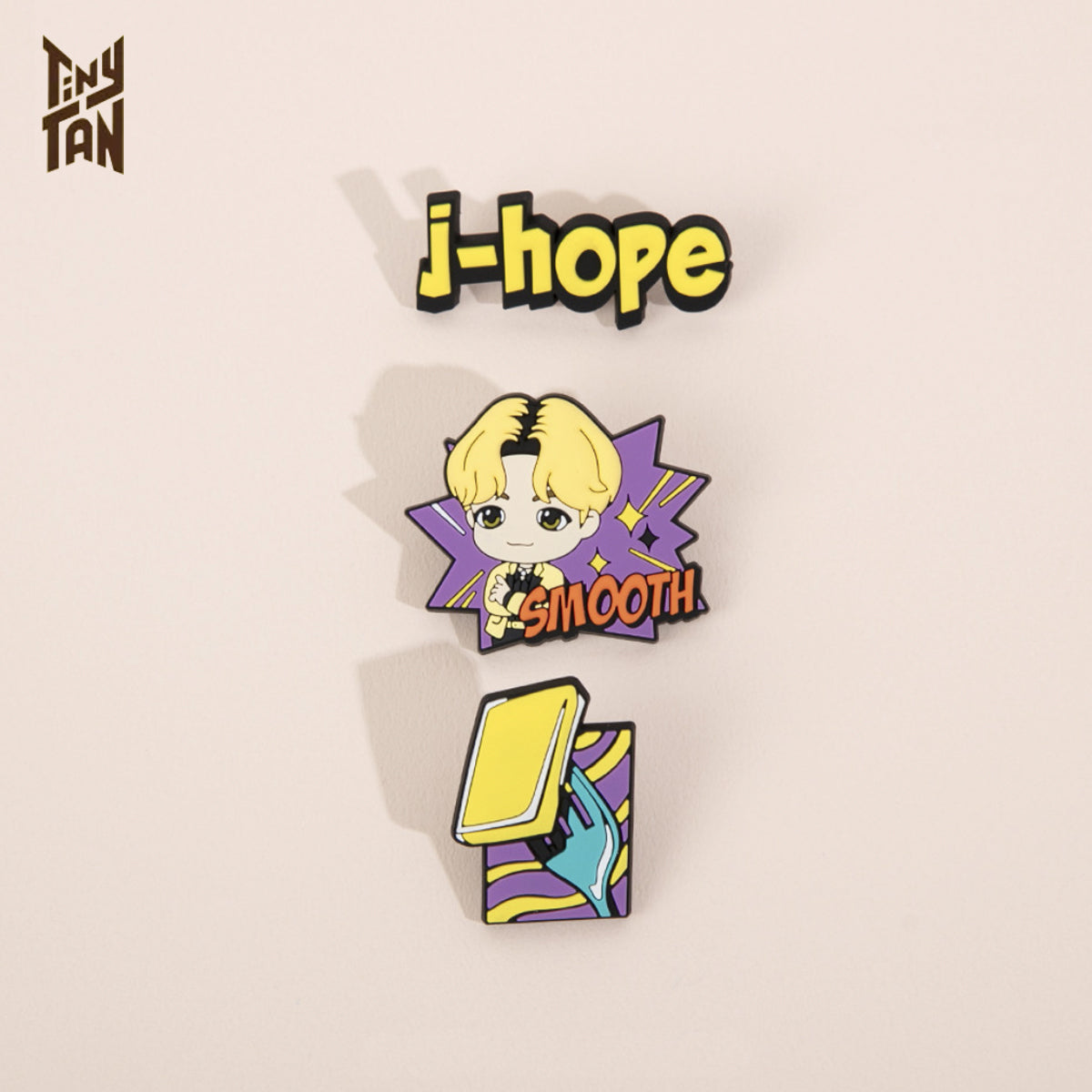 BTS TinyTAN Butter Rubber Pin Badge Set